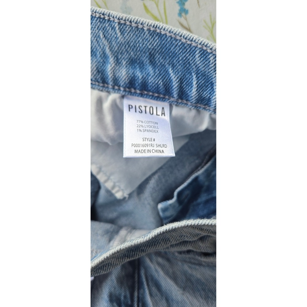 Pistola‎ Ally High Rise Vintage Ankle Distressed Jeans Scholar Blue 26 NEW - Picture 7 of 8